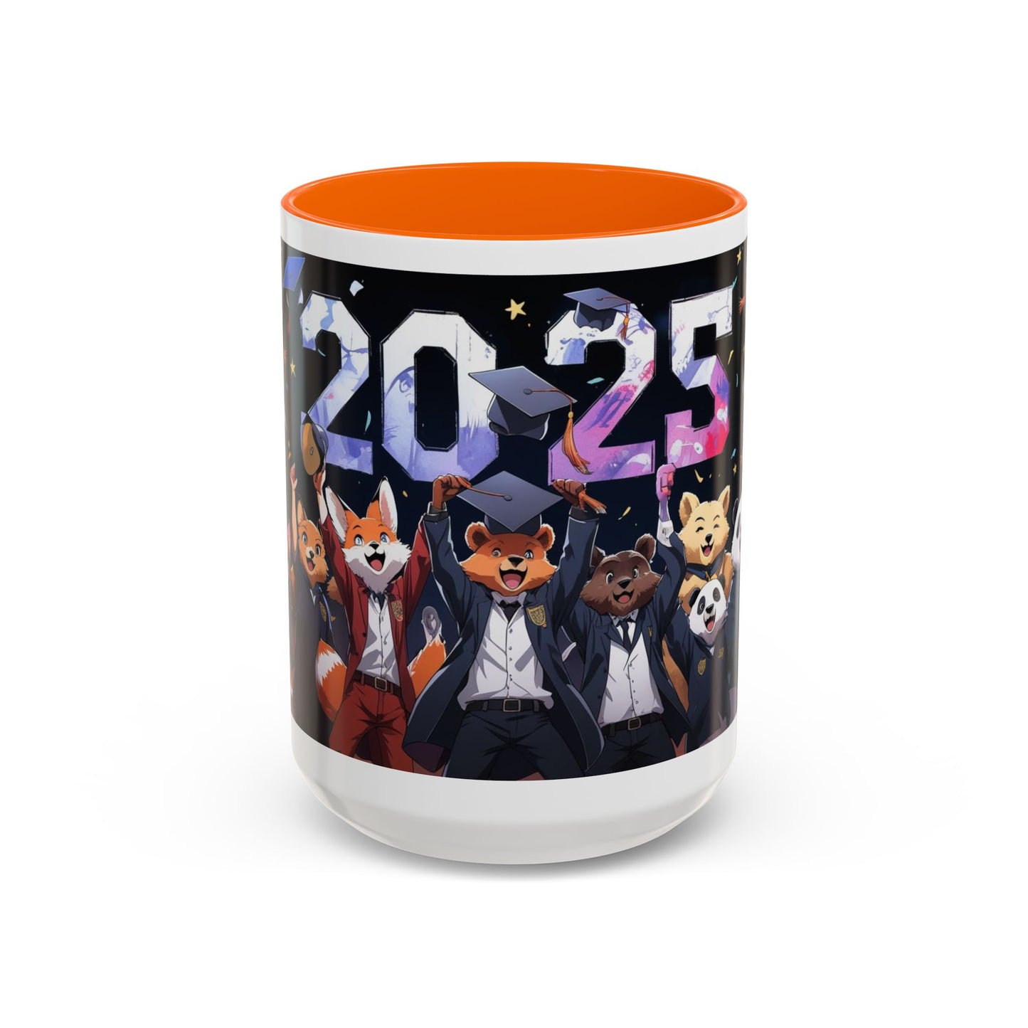 Anime Animals Graduation Celebration Coffee Mug, Funny Animal Graduation Mug, Custom Graduate Gift, Class of 2025 Mug, Unique Graduation Present
