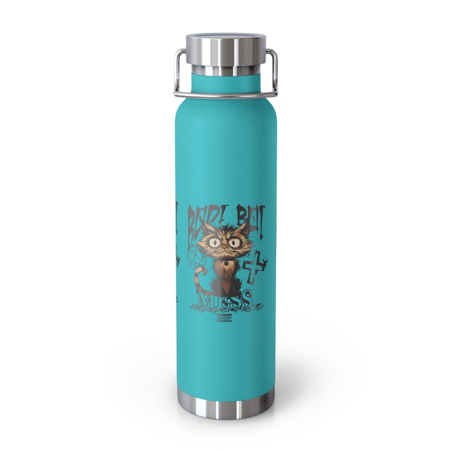 Cute Cat Design Water Bottle, Insulated Copper Flask for Pet Lovers, Fun Gift for Kids, Hydro Bottle for School, Unique Travel Mug, [...]