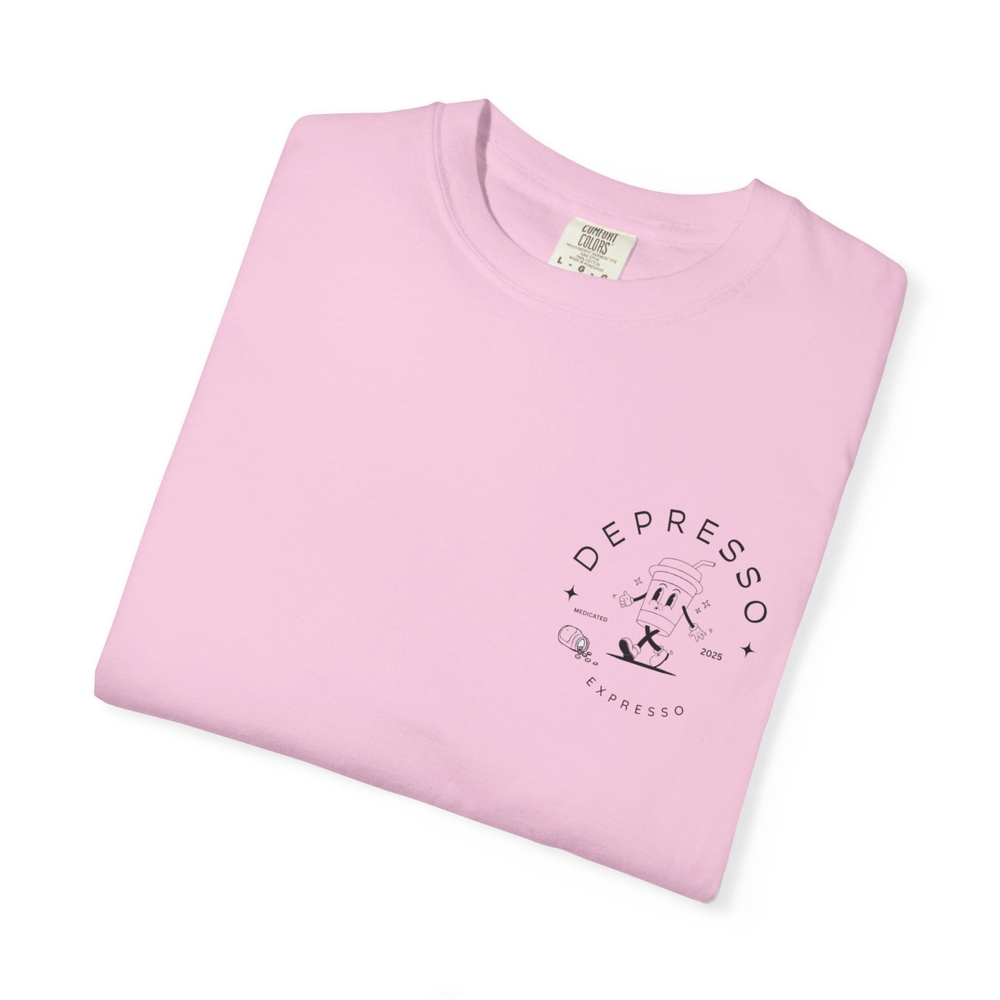 Depresso Expresso Garment-Dyed T-Shirt, Vintage Coffee Lover Tee, Casual Unisex Wear, Gift for Baristas, Perfect for Everyday Style