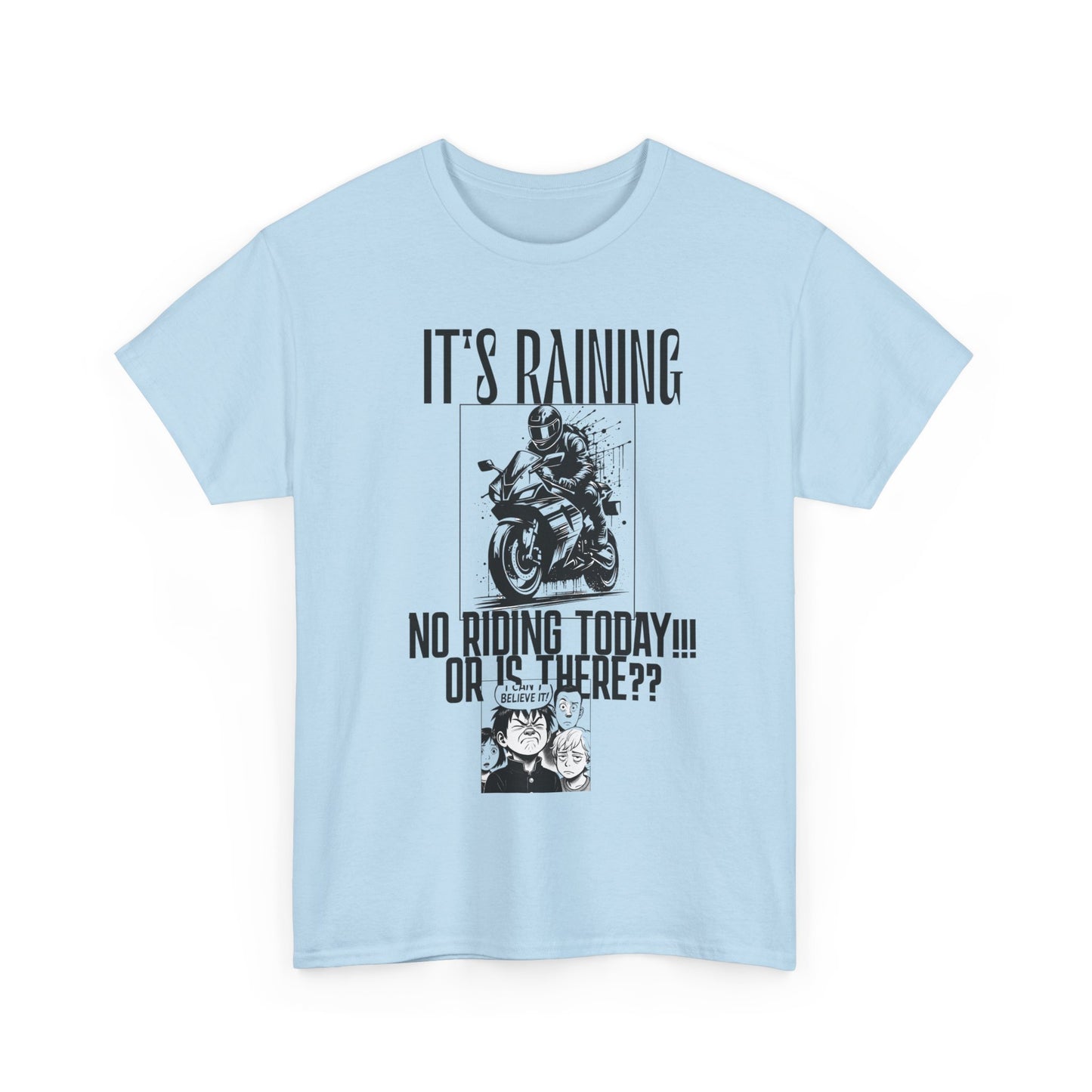 Motorcycle Rainy Day Tee - Fun Biker Shirt for Riders, Unisex Graphic Tee, Gift for Motorcycle Enthusiasts, Outdoor Adventure Apparel