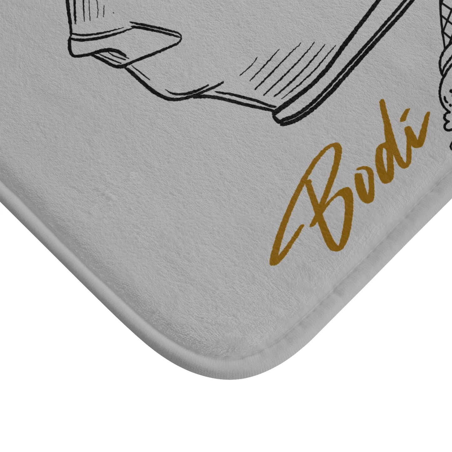 Bodi Boi Bath Mat - Stylish Motorcycle Decor, Gift for Bikers, Fun Bathroom Accessory, Unique Home Decor, Racing Enthusiast Mat