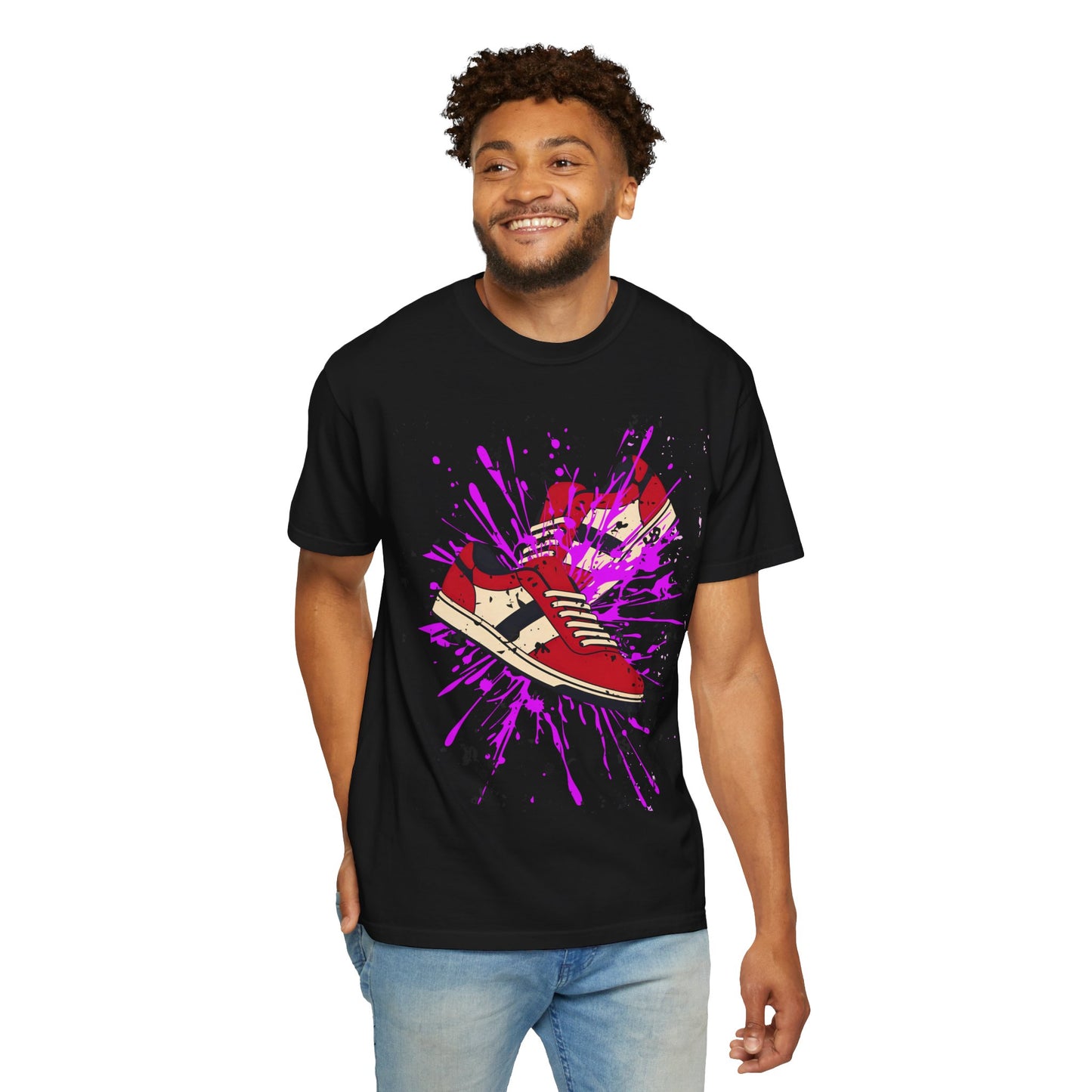 Sneaker Splash Unisex T-Shirt | Vibrant Graphic Tee | Streetwear Style | Perfect for Gift Giving | Hip-Hop Fashion | Casual Wear