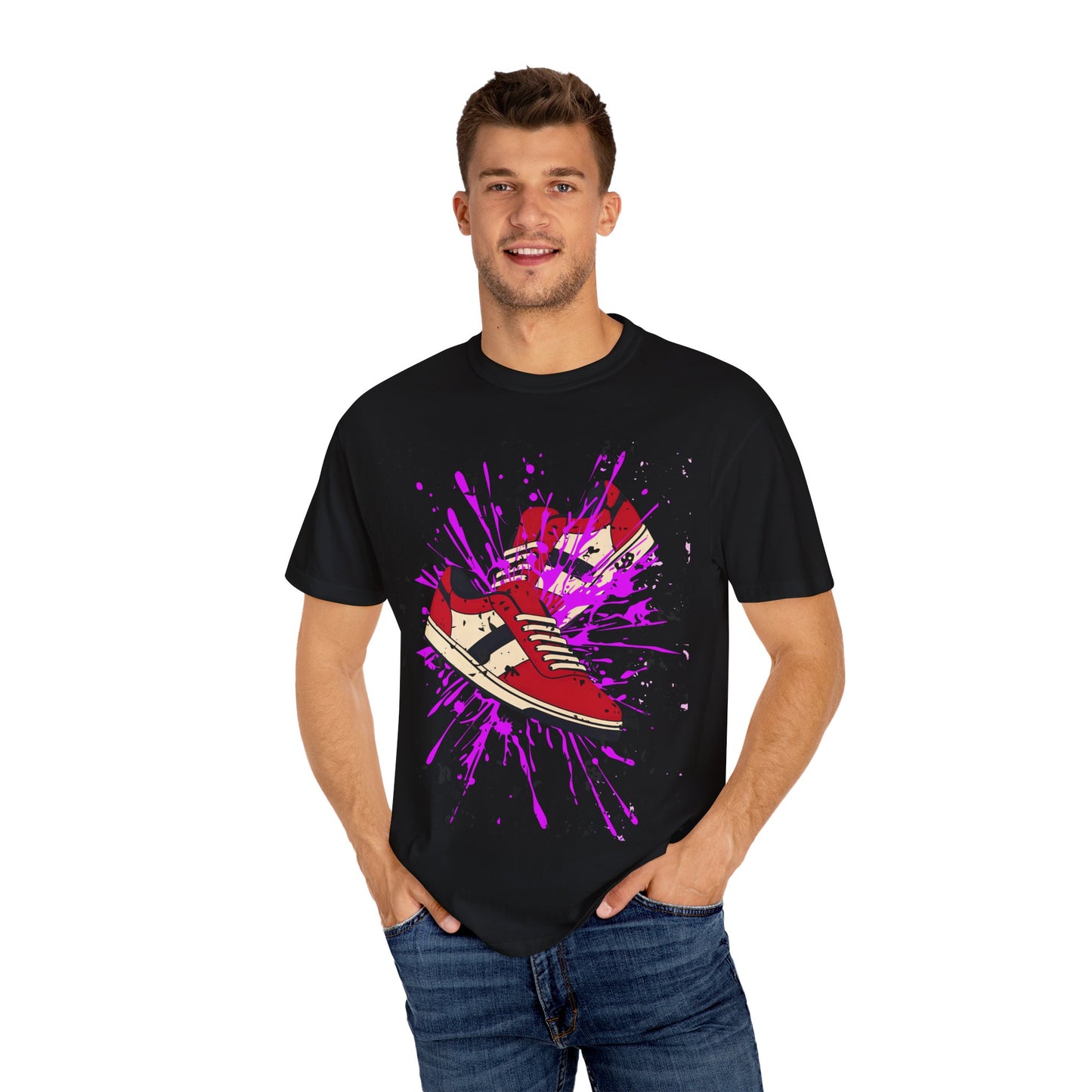Sneaker Splash Unisex T-Shirt | Vibrant Graphic Tee | Streetwear Style | Perfect for Gift Giving | Hip-Hop Fashion | Casual Wear