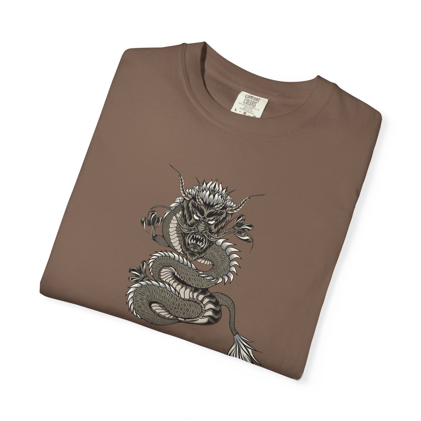 Dragon Design Unisex Garment-Dyed T-shirt, Graphic Tee, Casual Wear, Anime Apparel, Streetwear, Unique Gift for Him