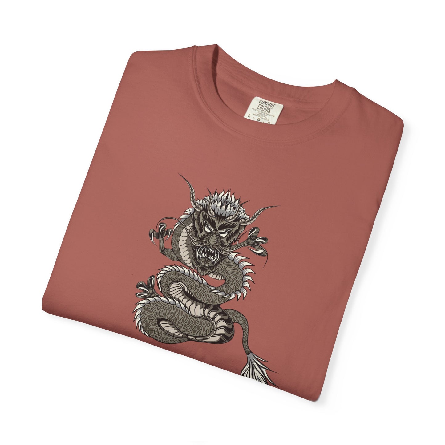 Dragon Design Unisex Garment-Dyed T-shirt, Graphic Tee, Casual Wear, Anime Apparel, Streetwear, Unique Gift for Him