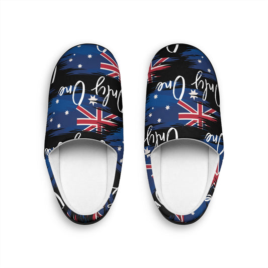 Australia flag only one Men's Indoor Slippers, Cozy Home Footwear, Australian Flag Slippers for Relaxation, Perfect Gift for Dad, Unique House Shoes