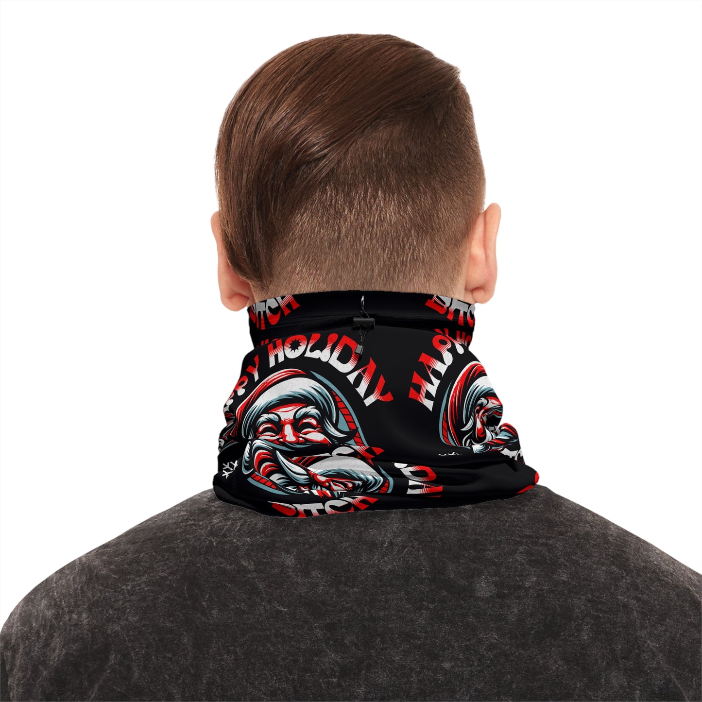 Festive Winter Neck Gaiter, Funny Holiday Gift, Christmas Accessories, Warm Face Covering, Winter Sports Gear