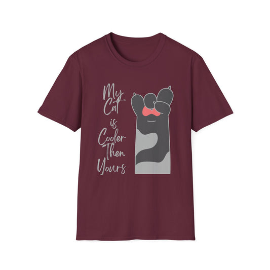 Cat Lover my cat is cooler Unisex T-Shirt: My Cat is Cooler Than Yours, Gift for Pet Lovers, Funny Cat Tee, Animal Lover Apparel, Birthday Gift