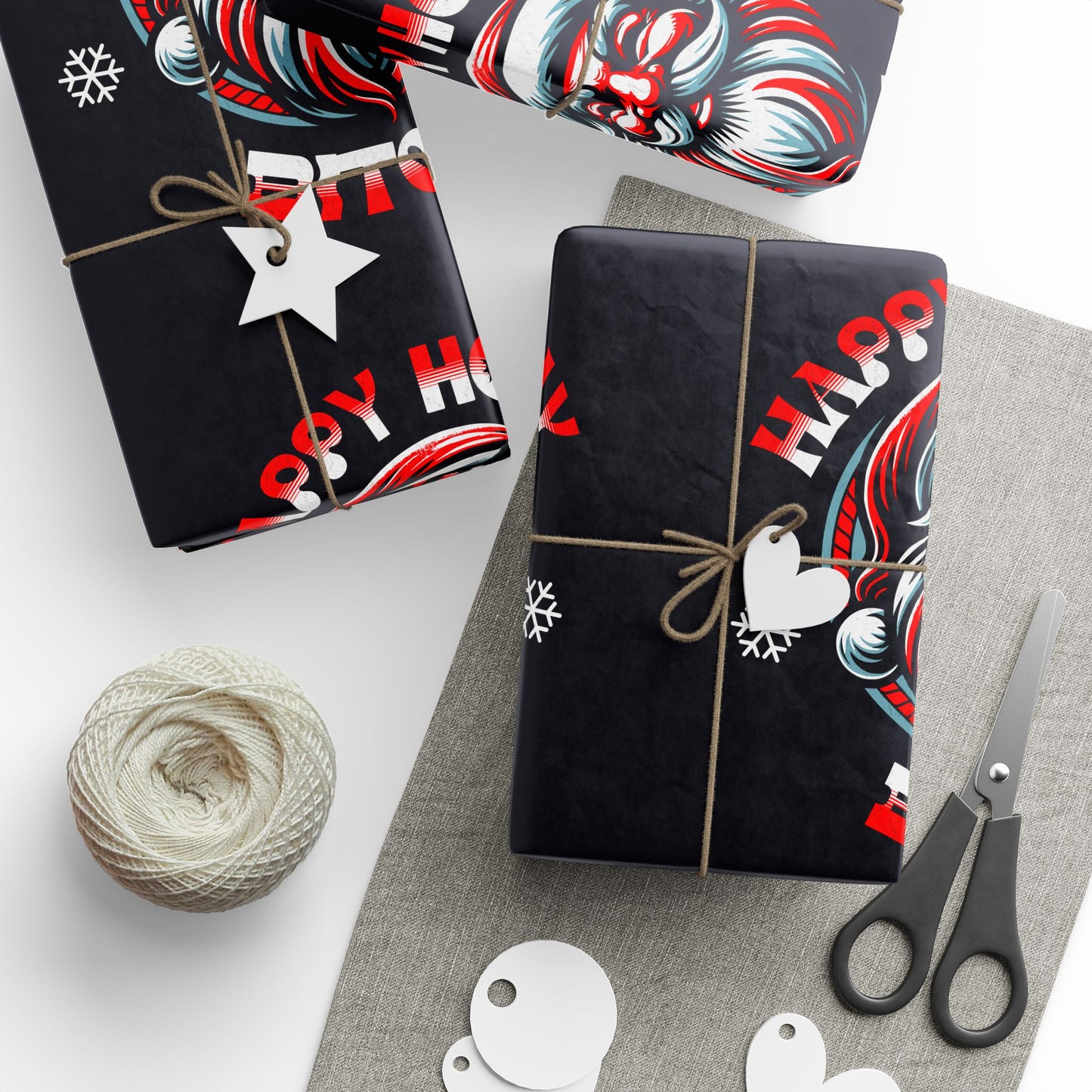 happy xmas bitch Paper Roll, Holiday Gift Wrap for Christmas, Birthdays, and Special Occasions - Unique Black Design