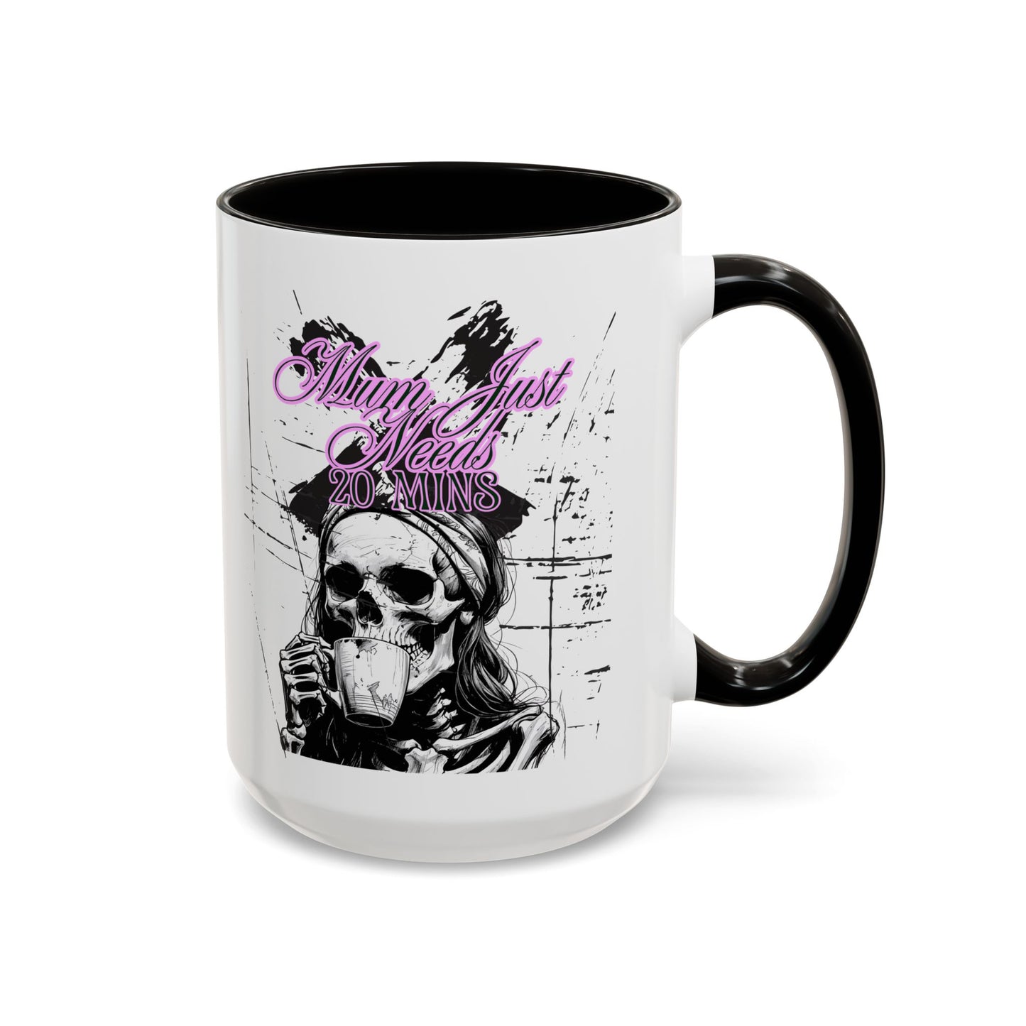 Mum Just Needs 20 min | Perfect for Coffee Lovers, Halloween Decor, Gift for Her, Unique Homeware, Fun Office Mug