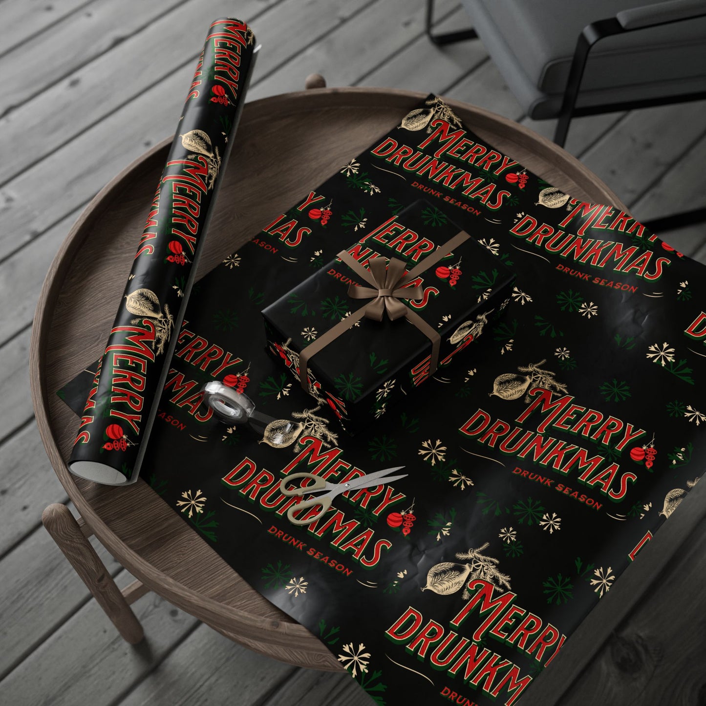 Festive Wrapping Paper Roll, Holiday Gift Wrap, Christmas Wrapping, Seasonal Paper, Eco-Friendly Gift Packaging