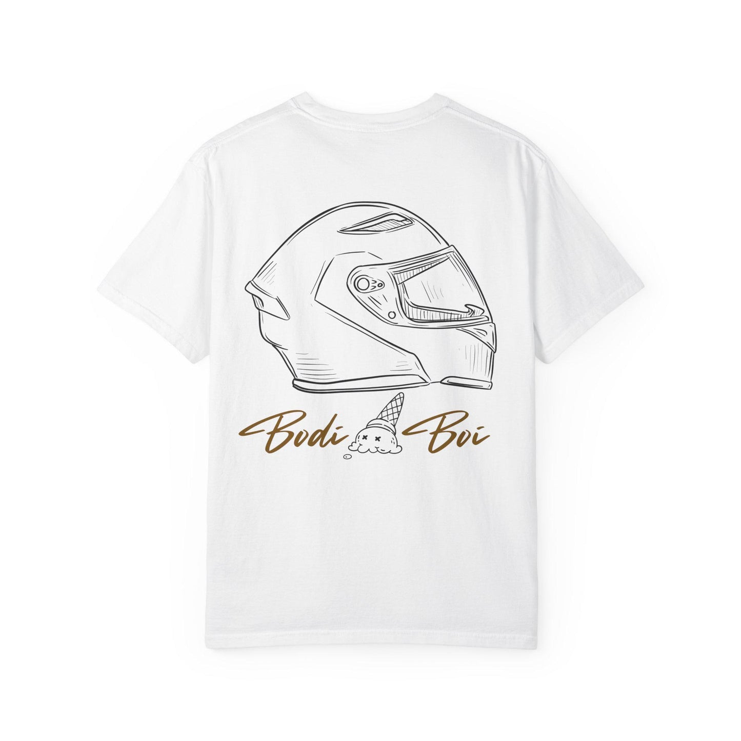 Cool Ice Cream & Helmet Graphic T-Shirt, Unisex Casual Tee, Gift for Ice Cream Lovers, Summer Vibes, Streetwear Fashion