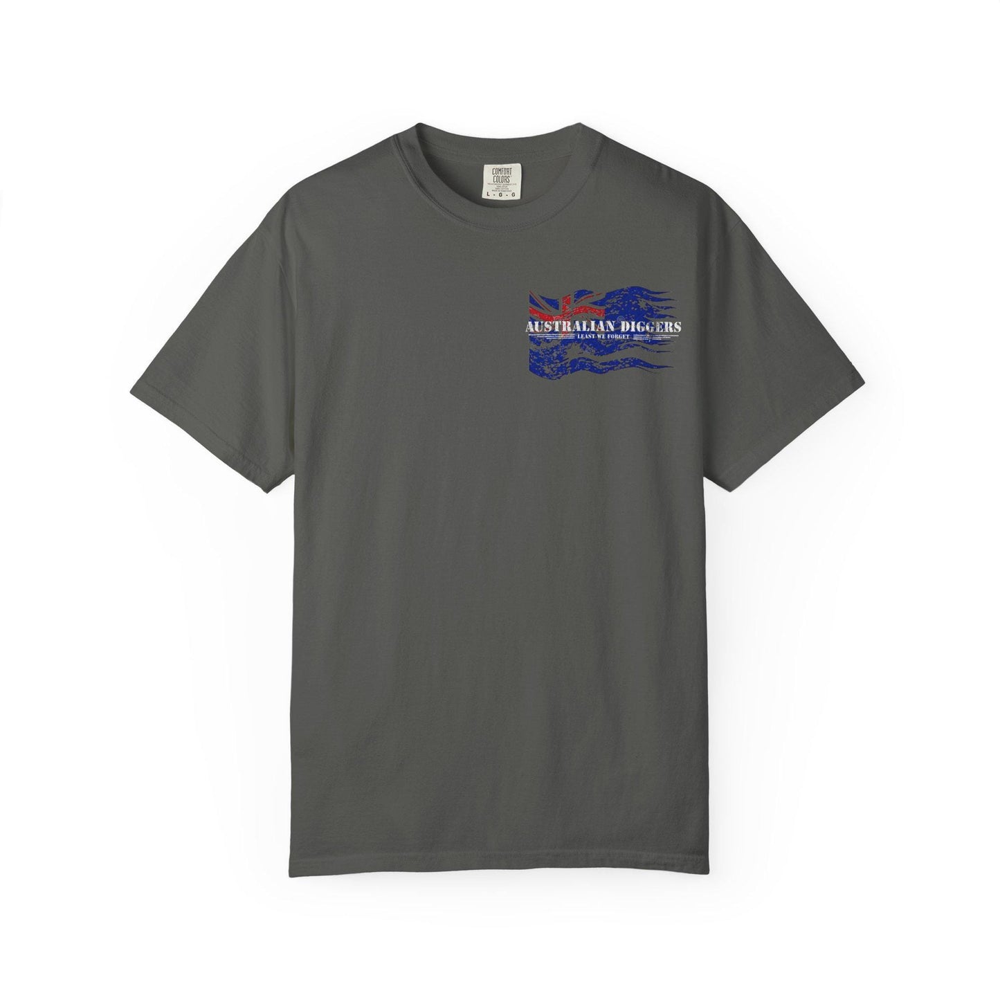 Australian Diggers Garment-Dyed T-Shirt, Commemorative Apparel, Casual Wear, Veterans' Day Gift, Vintage Style Tee, Unisex Fashion