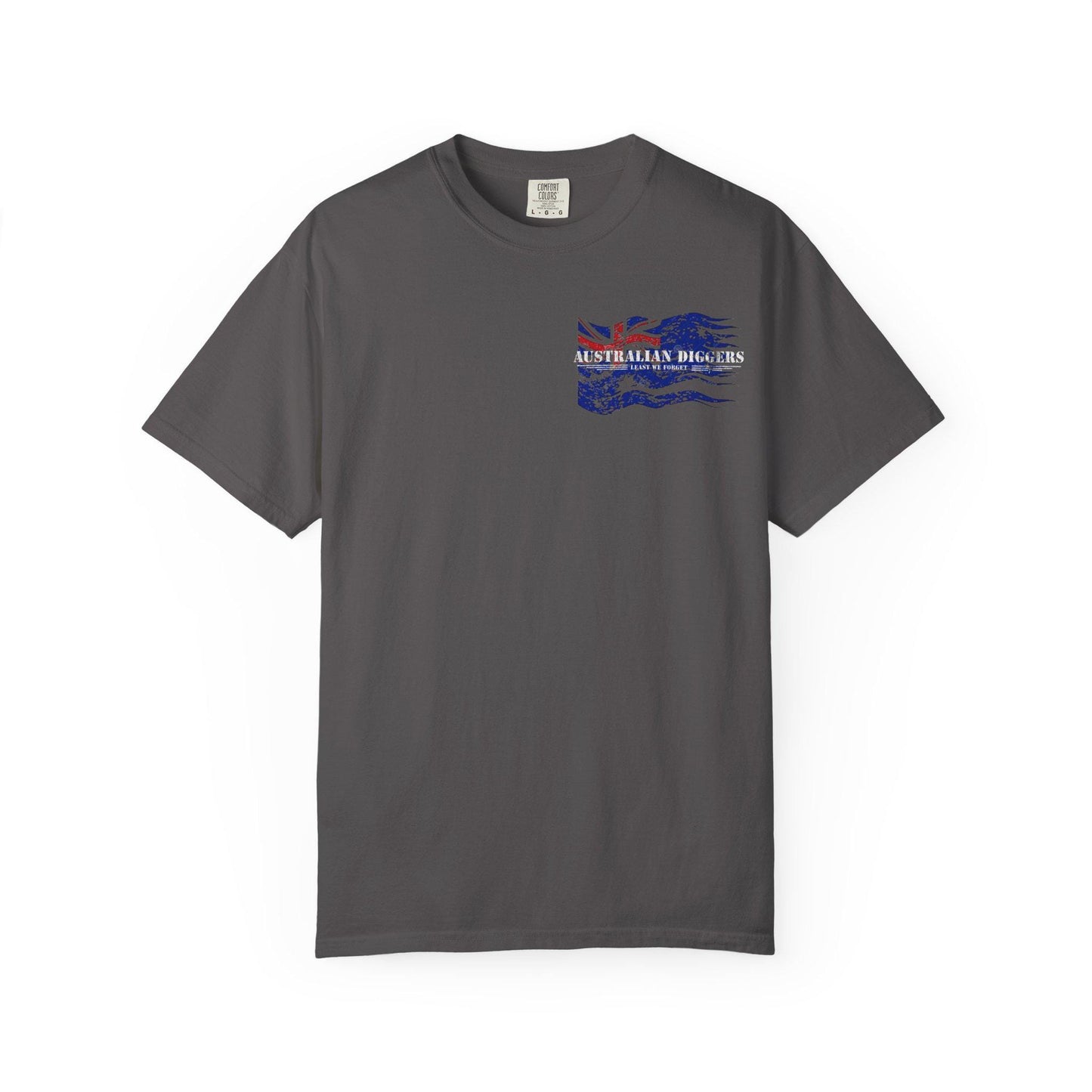 Australian Diggers Garment-Dyed T-Shirt, Commemorative Apparel, Casual Wear, Veterans' Day Gift, Vintage Style Tee, Unisex Fashion