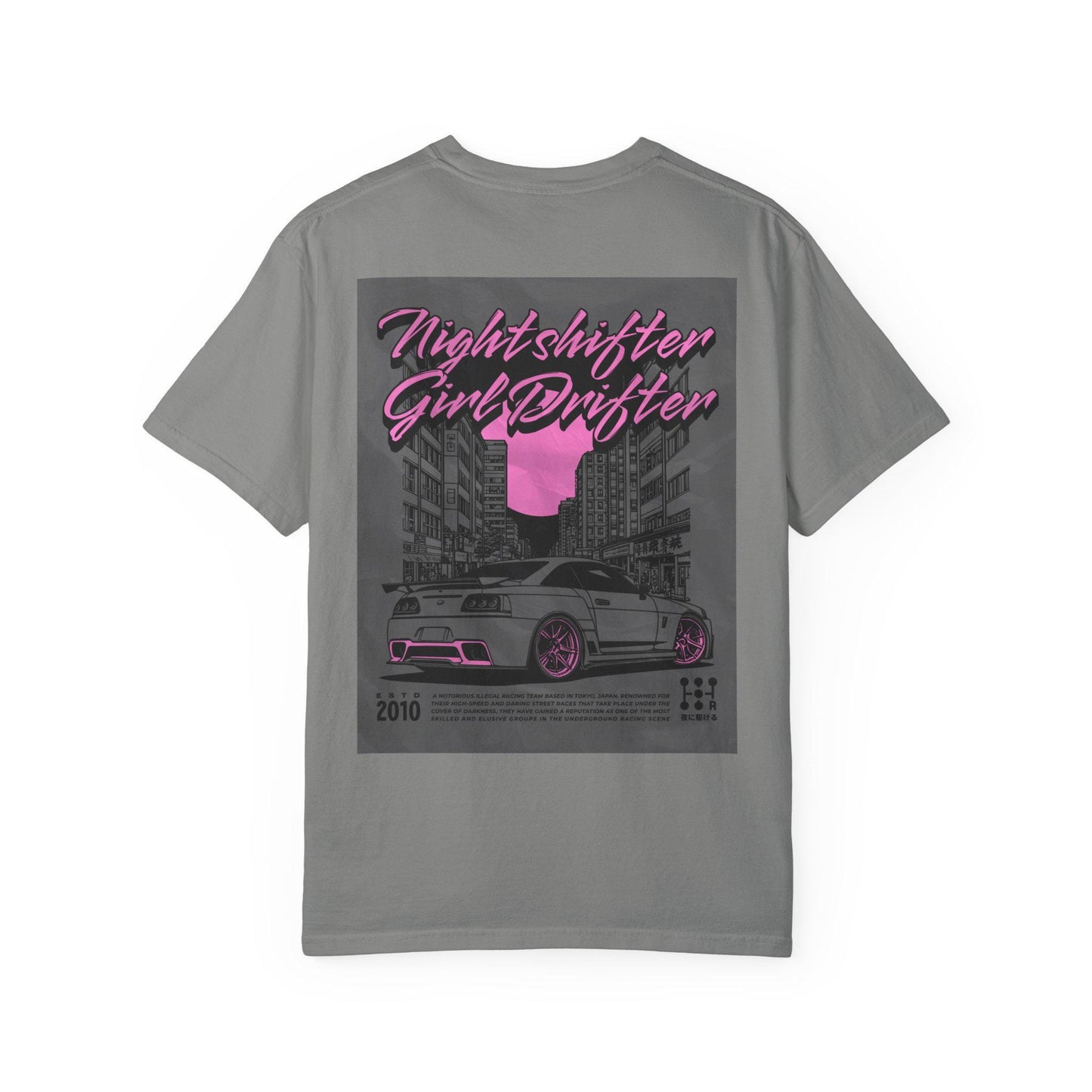 Nightshifter Girl Drifter T-shirt | Unisex Retro Car Tee | Perfect for Car Lovers, Night-Outs, Birthdays, and Gifts