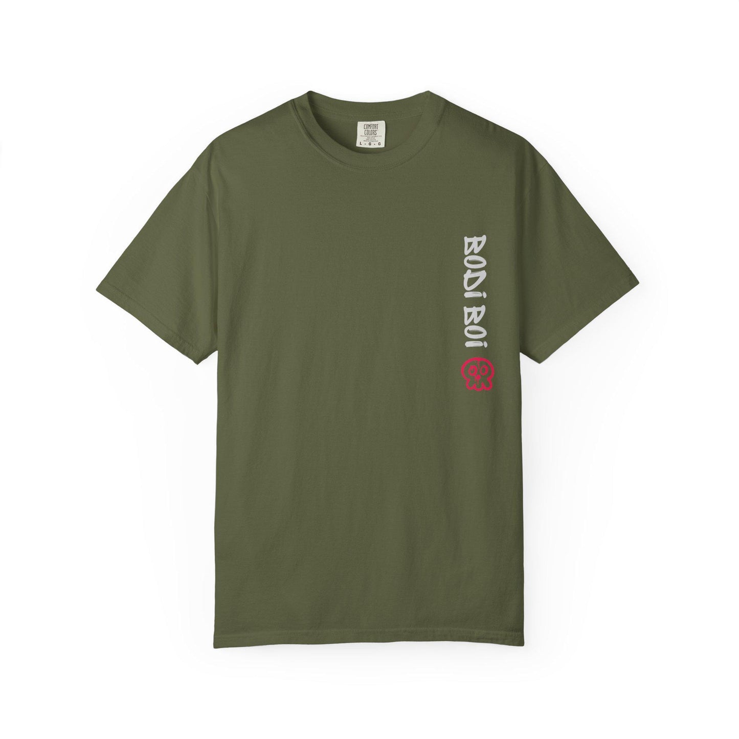 Garment-Dyed Tee - 'Bodi Boi' Graphic Design, Streetwear Style, Unique Gift for Him, Cool Casual Wear, Perfect for Any Occasion