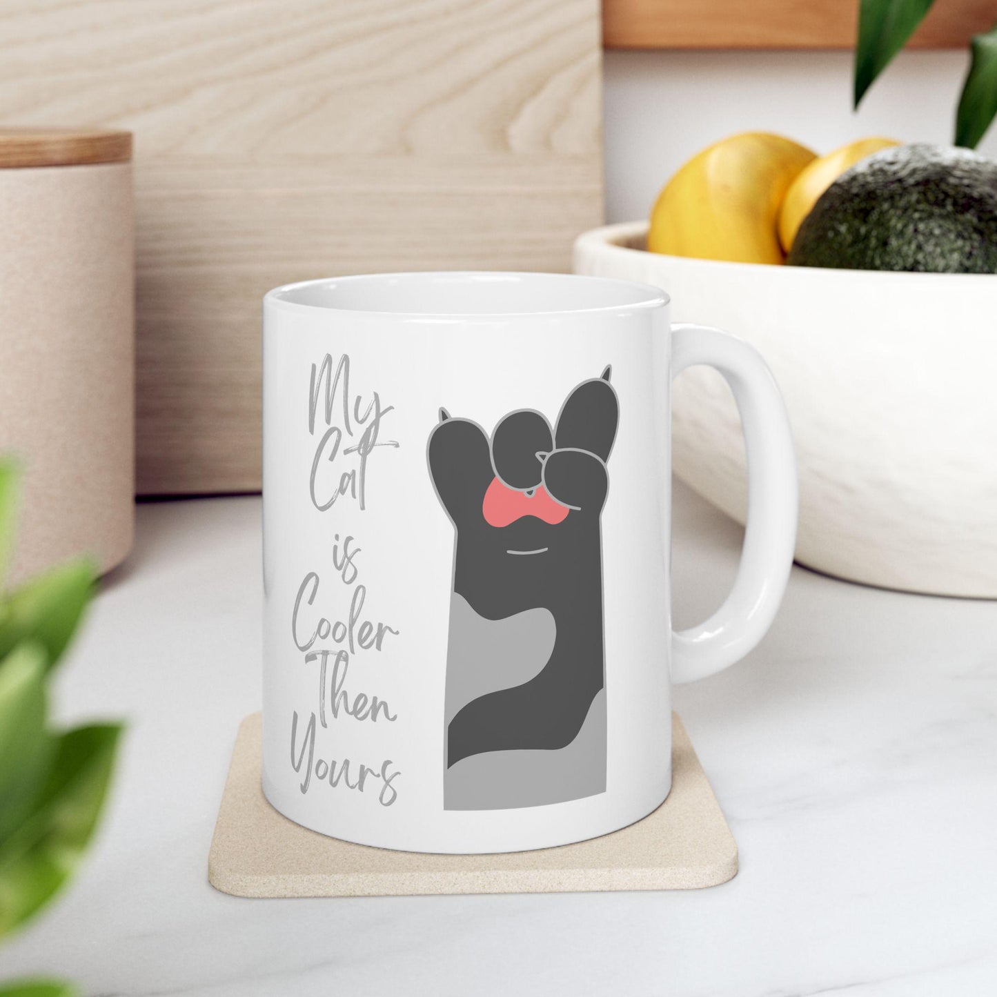 Cool Cat my cat is cooler then yours Lover Ceramic Mug - Perfect Gift for Cat Owners