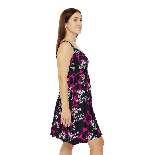 Pink Dead for You Skater Dress