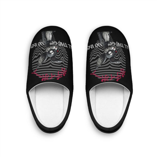 Men's Indoor Slippers gothic bunny with Unique Design, Cozy House Shoes, Relaxation Footwear, Gifts for Him, Stylish Loungewear