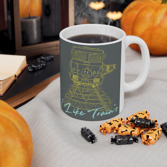 Train Enthusiast I like train's Ceramic Mug | Perfect Gift for Father's Day