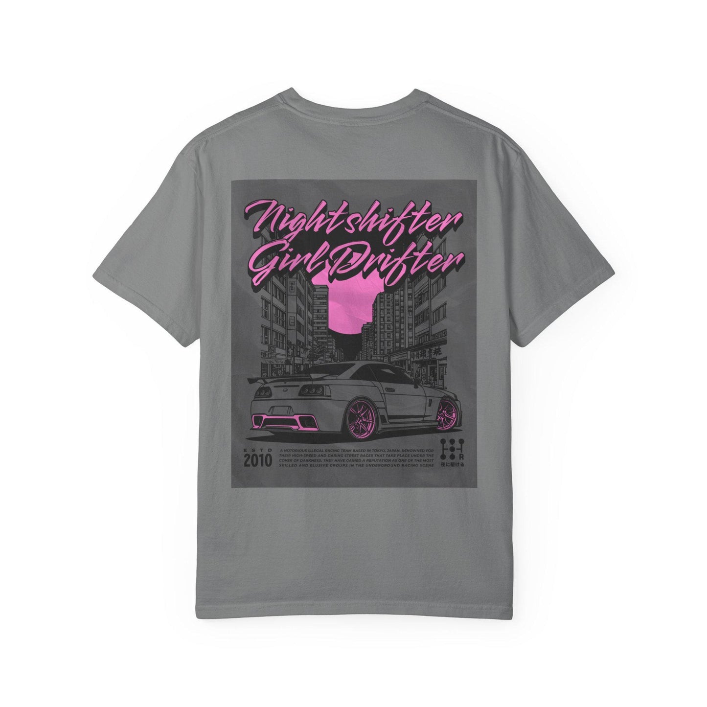Nightshifter Girl Drifter T-shirt | Unisex Retro Car Tee | Perfect for Car Lovers, Night-Outs, Birthdays, and Gifts