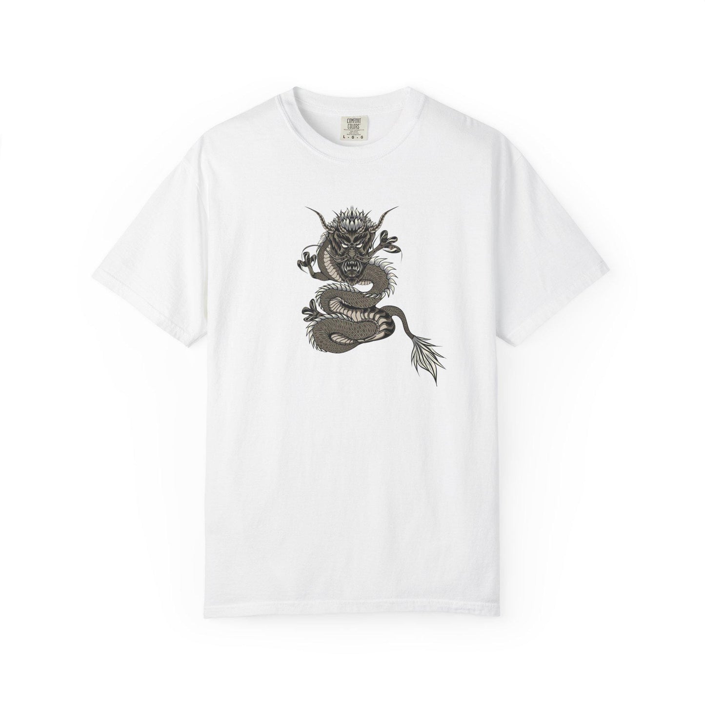 Dragon Design Unisex Garment-Dyed T-shirt, Graphic Tee, Casual Wear, Anime Apparel, Streetwear, Unique Gift for Him