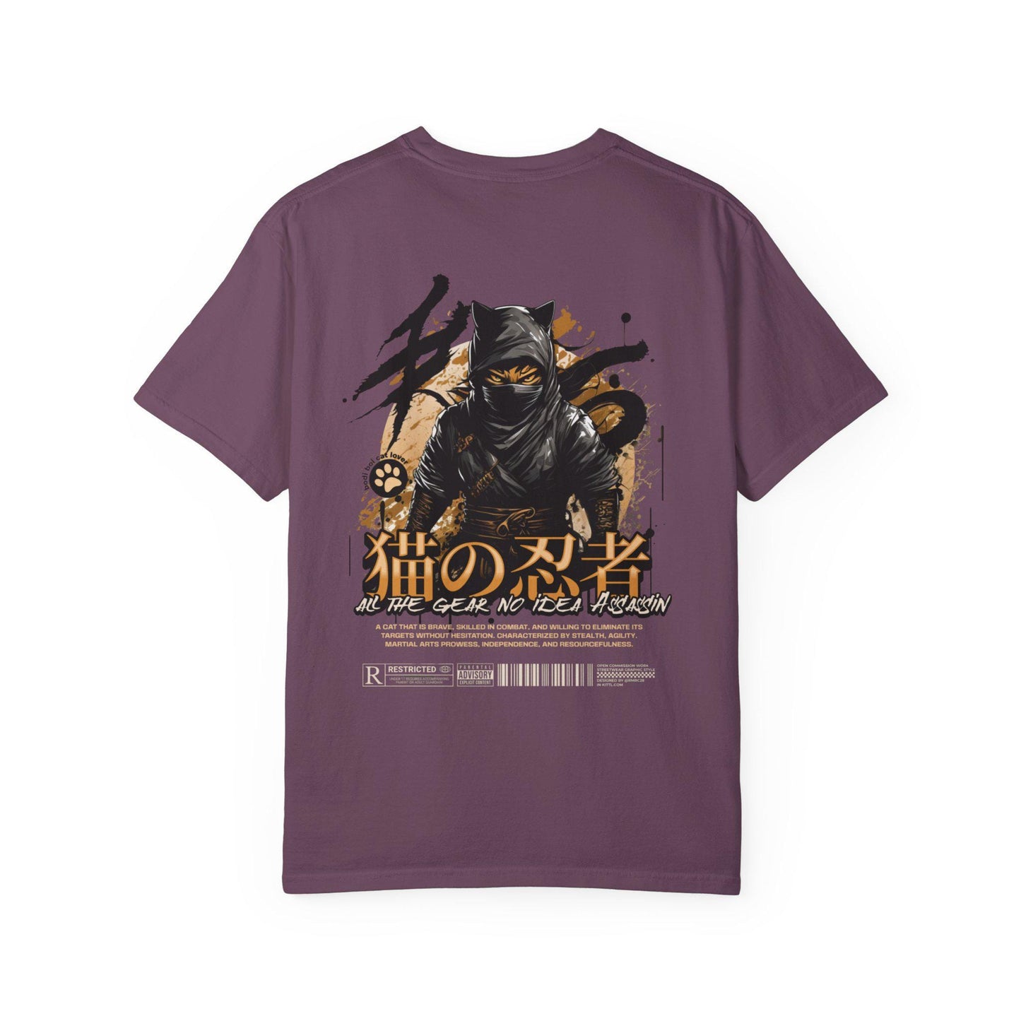 Ninja Cat Graphic Tee | Trendy Streetwear, Gift for Him/Her, Anime Lovers, Casual Outfit, Unique Design