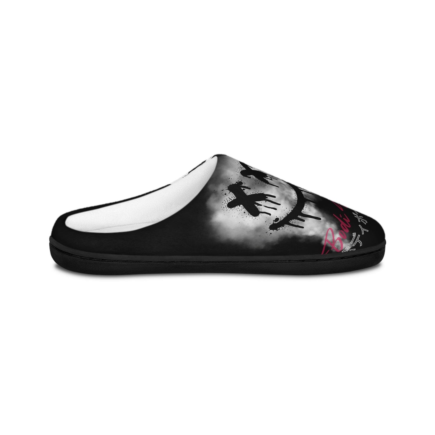 Men's Indoor Slippers Gothic Bunny with Unique Graphic Design, Cozy House Footwear,
