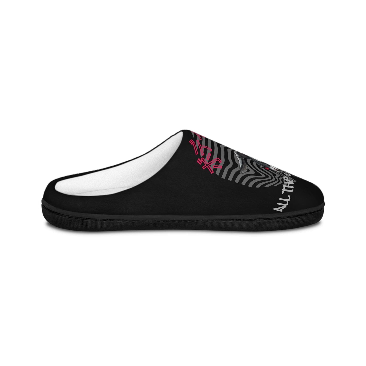 Men's Indoor Slippers gothic bunny with Unique Design, Cozy House Shoes, Relaxation Footwear, Gifts for Him, Stylish Loungewear