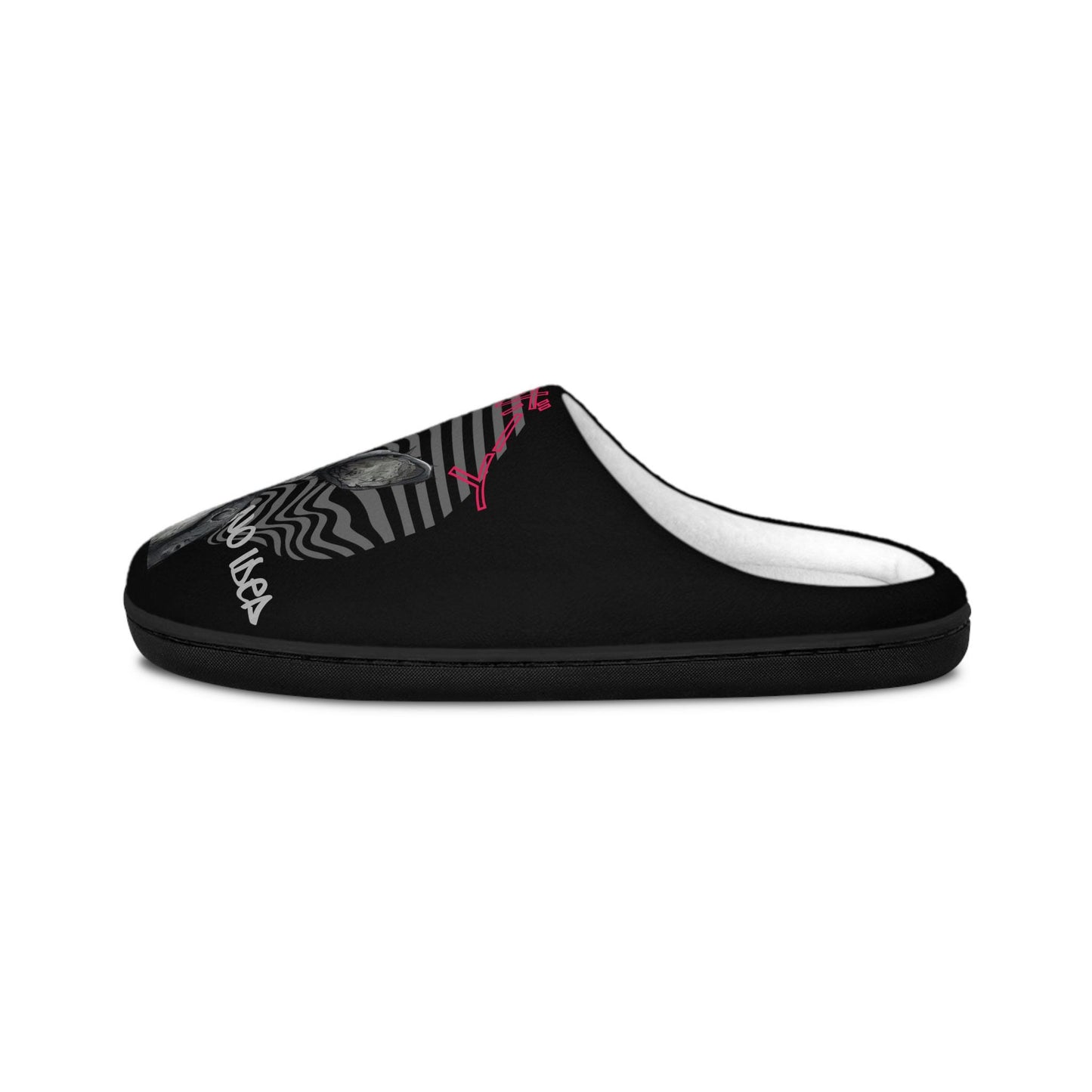 Men's Indoor Slippers gothic bunny with Unique Design, Cozy House Shoes, Relaxation Footwear, Gifts for Him, Stylish Loungewear